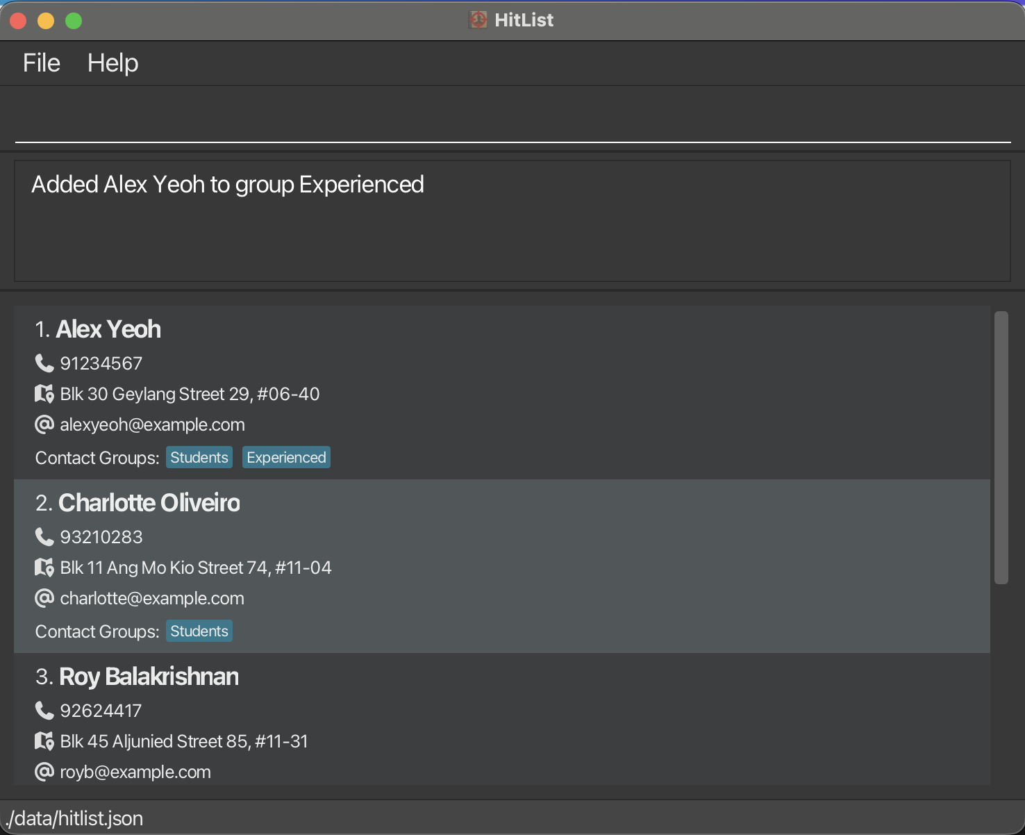 After Assigning Alex Yeoh to Experienced Group