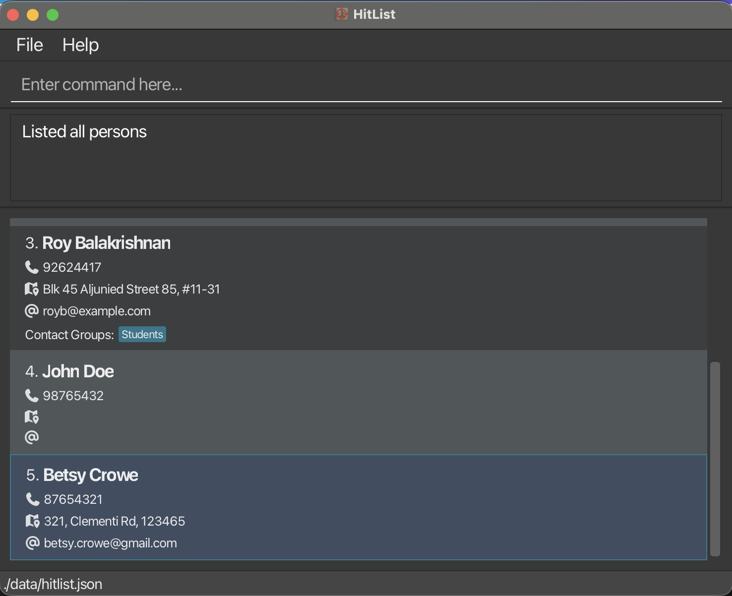 Before Assigning Betsy Crowe to Students Group