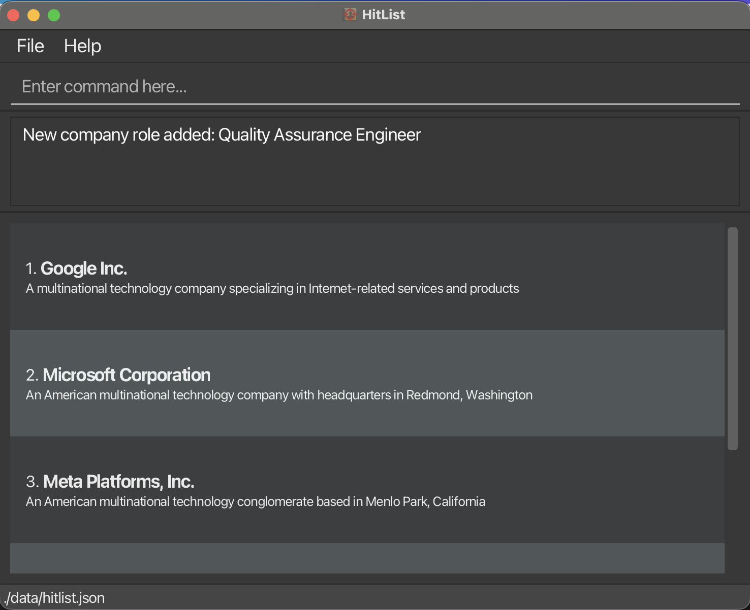 Addition of Quality Assurance Engineer role to company Google Inc.
