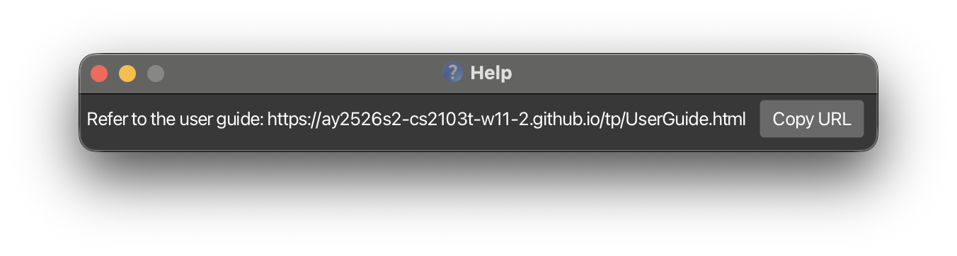 Help message