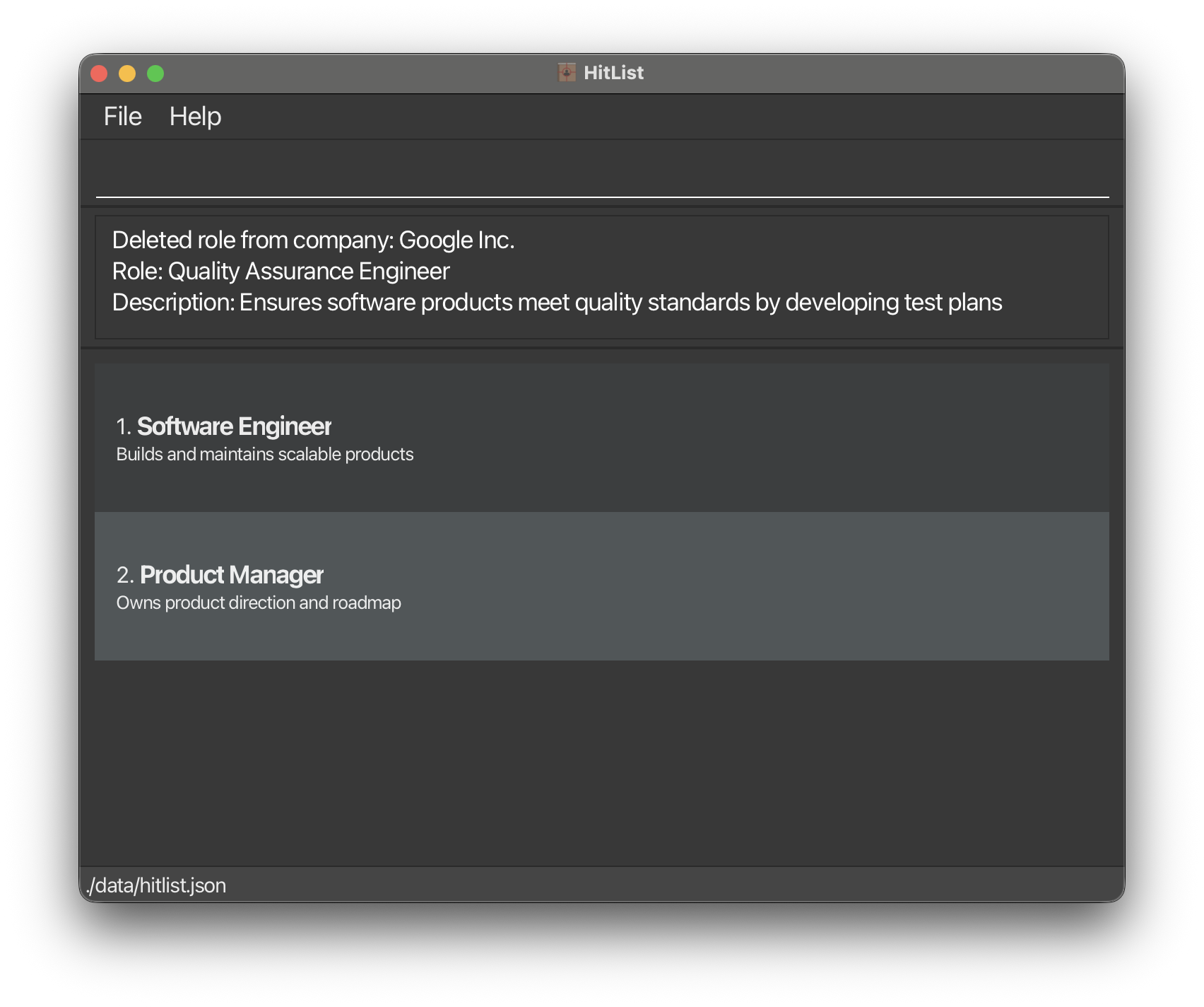 Deletion of Quality Assurance Engineer role from company Google Inc.